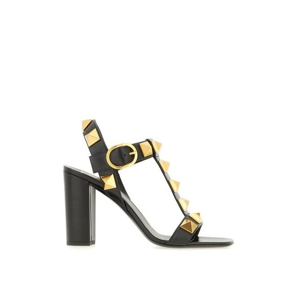 Valentino Garavani Black Calfskin Stiletto Heel Women's Sandals